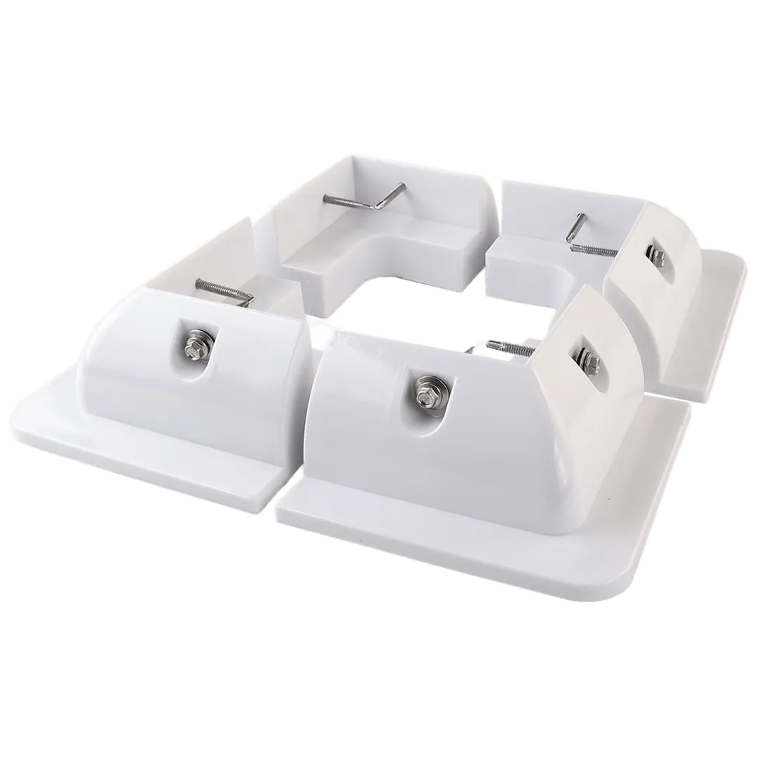 Solarmodul Halterung / Spoiler Eckprofil weiß 150x150mm Solarmodul Halterung / Spoiler Eckprofil weiß 150x150mm